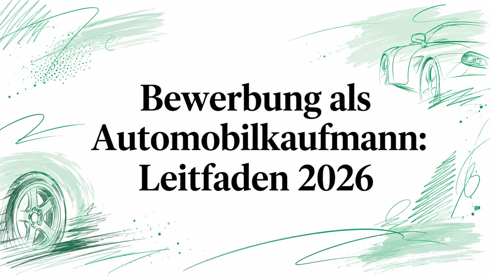 Bewerbung als Automobilkaufmann: Leitfaden 2026