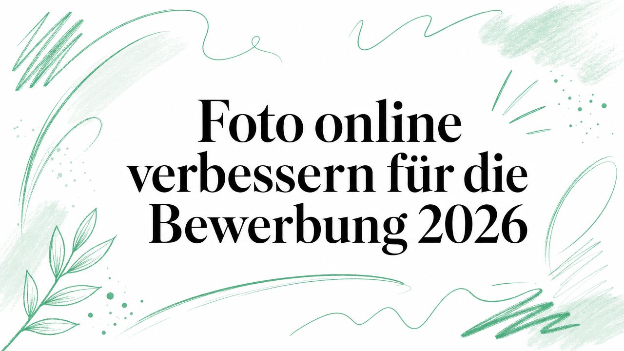 Foto online verbessern für die Bewerbung 2026